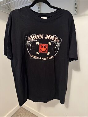Men's Black 'Have A Nice Day' Graphic T-Shirt